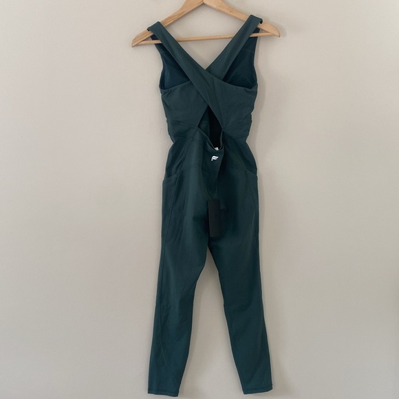 NWT Fabletics Oasis Twist Front Pocket 7/8 Jumpsuit Everpine Green Size M - Picture 8 of 14
